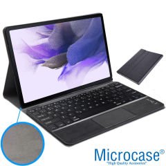 Microcase Samsung Galaxy Tab S7 FE SM-T733 12.4 inch Tablet Bluetooth Touchpad Klavye + Bluetooth Mouse + Standlı Kılıf -BKK7