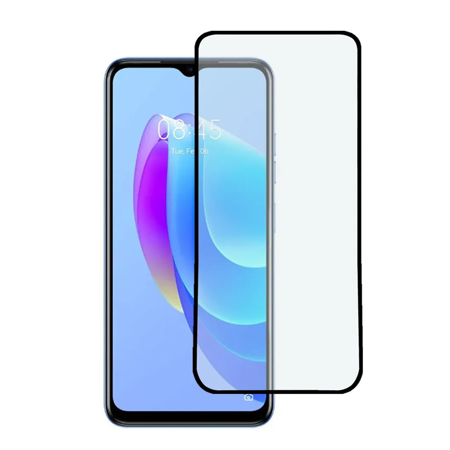 Microcase Tecno Spark 10C Tam Kaplayan Çerçeveli Tempered Ekran Koruyucu - Siyah AL3276
