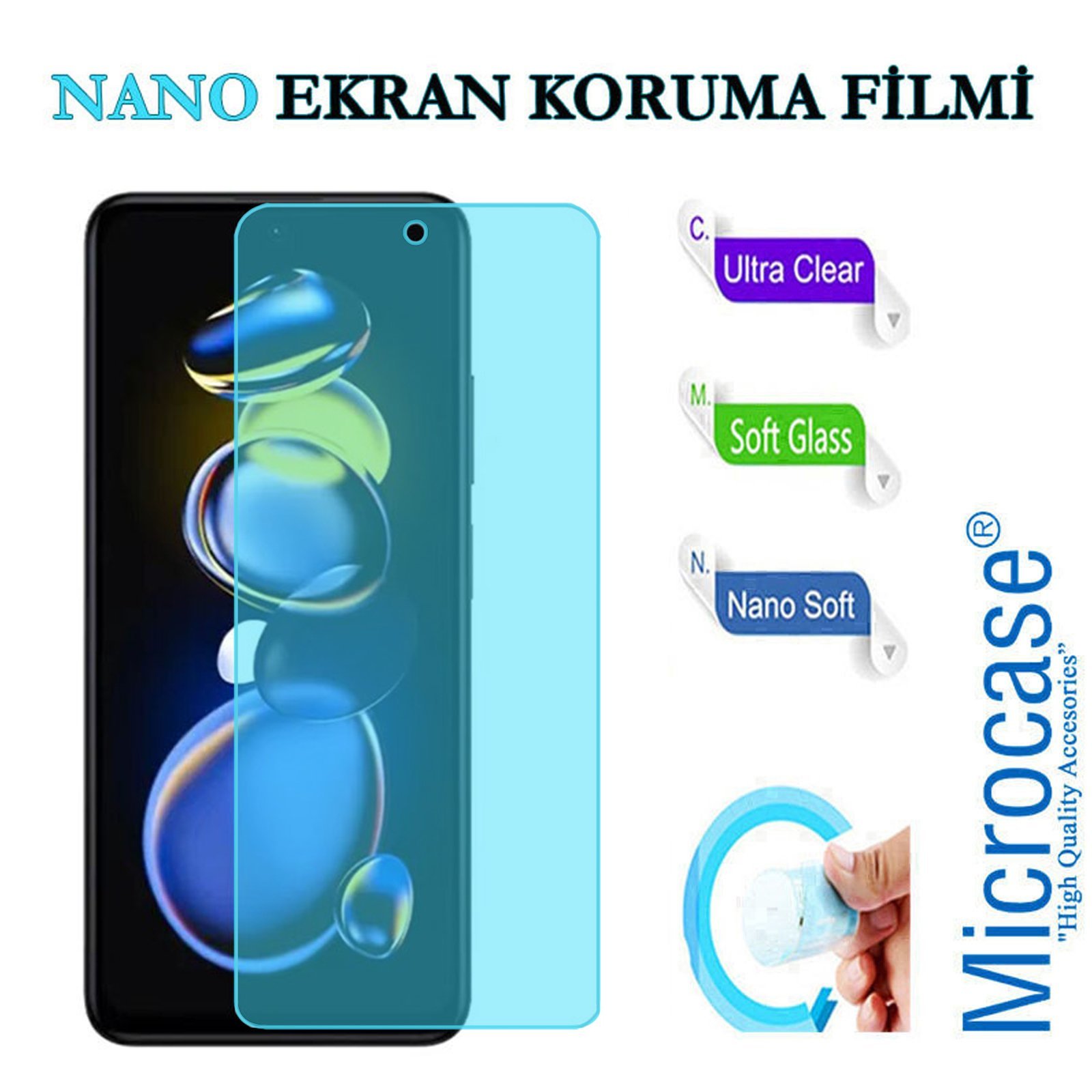 Microcase Xiaomi Poco X4 GT Nano Esnek Ekran Koruma Filmi