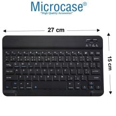 Microcase Lenovo Tab K11 TB330FU 11   inch için Tablet Bluetooth Klavye 27 cm(TR Sticker)+Bluetooth Mouse+Stand AL2755