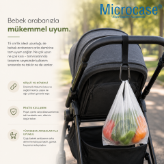 Microcase Bisiklet Motosiklet Bebek Arabası Yaylı Yük Eşya Poşet Taşıyıcı Metal Askılık 2li SET AL5598