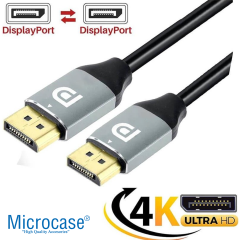 Microcase 8K 240HZ Alüminyum Başlık Displayport To Displayport KABLO 1.5 Metre - AL5082