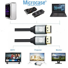 Microcase 8K 240HZ Alüminyum Başlık Displayport To Displayport KABLO 1.5 Metre - AL5082