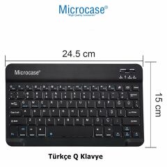 Microcase TCL TAB 10 2.Jenerasyon 10.4 inch Tablet Kot Tablet Çanta+Türkçe Bt Klavye+Mouse+Tablet Standı-AL8129