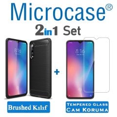 Xiaomi Mi 9 Brushed Silikon Kılıf + CAM