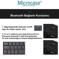 Microcase Xiaomi Redmi Pad Pro 12 inch   Tablet için  Tablet Bluetooth Touchpad Klavye 28 cm (TR Sticker) + Tablet Standı - AL2756