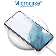 Microcase Samsung Galaxy S23 ile uyumlu Standlı Kristal Sert Plastik Kılıf - AL3564