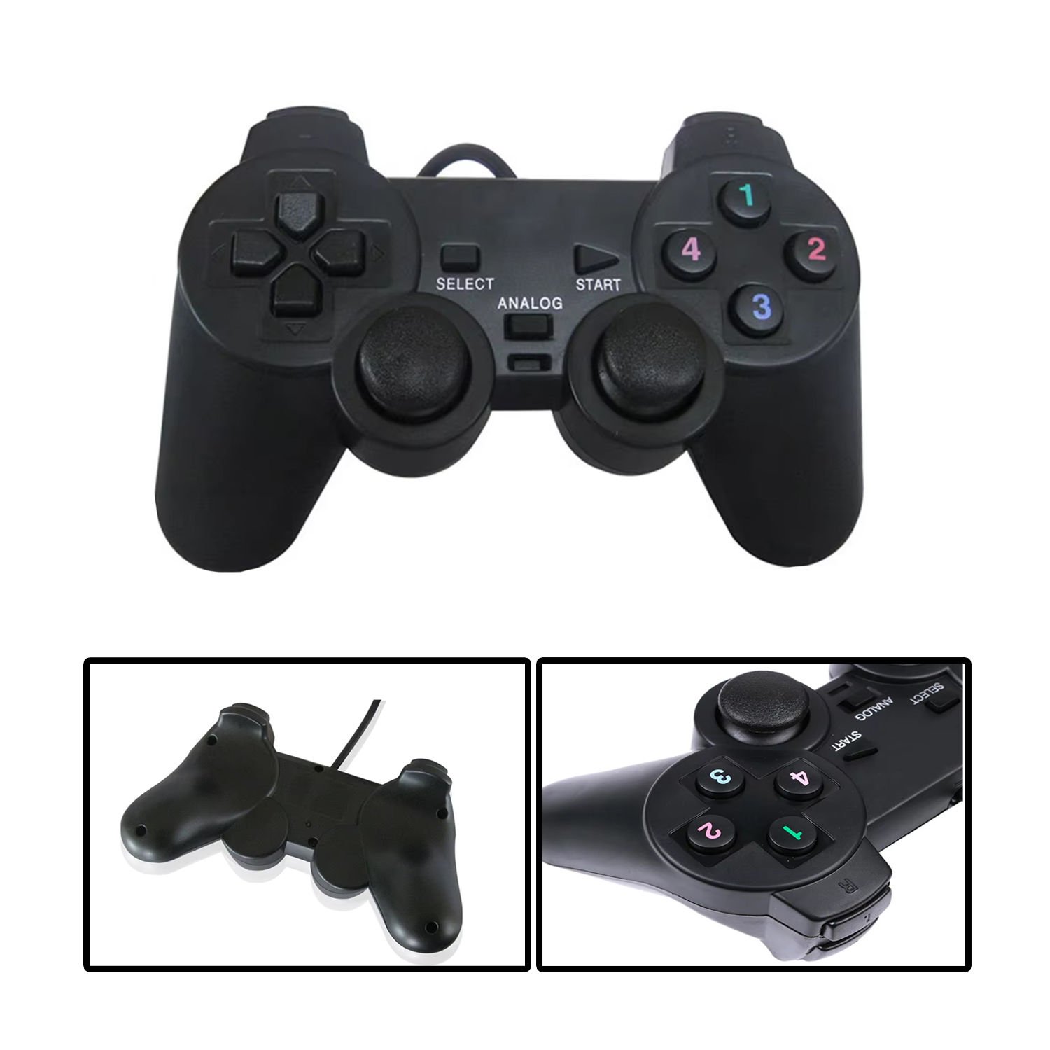 Microcase USB Kablolu  Titreşimli PC Konsol Oyun Kolu Gamepad Joystick -AL4629 YK6000