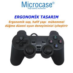 Microcase USB Kablolu  Titreşimli PC Konsol Oyun Kolu Gamepad Joystick -AL4629 YK6000