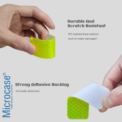 Microcase 10in1 Bebek Arabası Bisiklet Scooter Elbise için Güvenlik Emniyet Amaçlı Fosforlu Sticker Etiket Seti - AL4999