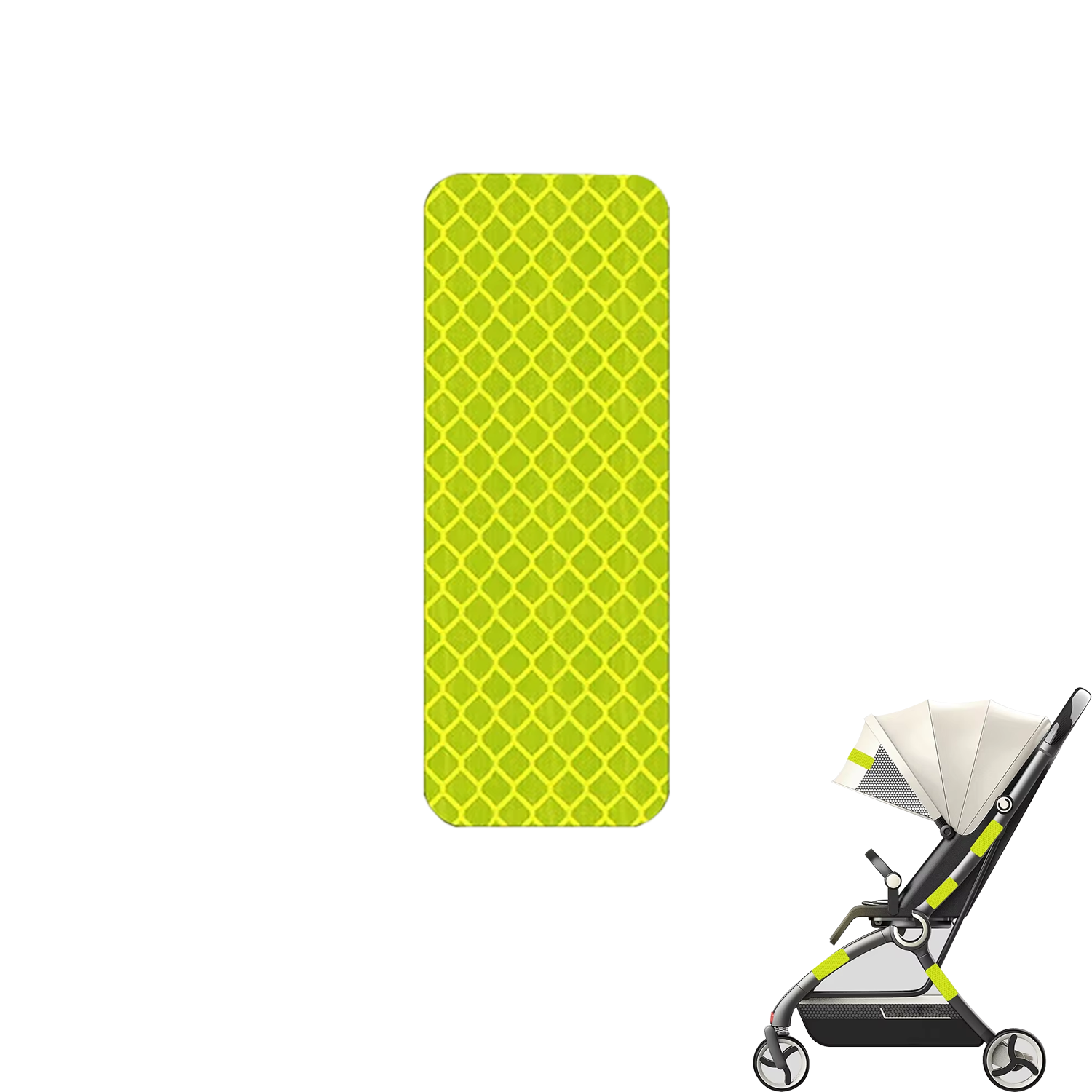 Microcase 10in1 Bebek Arabası Bisiklet Scooter Elbise için Güvenlik Emniyet Amaçlı Fosforlu Sticker Etiket Seti - AL4999