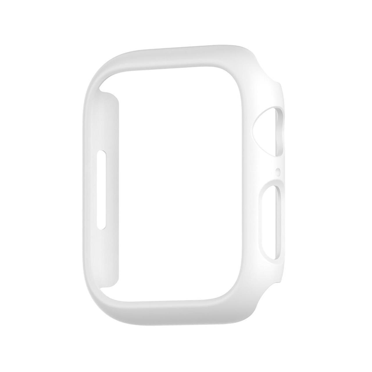 Microcase Apple Watch 7 41 mm Önü Açık Sert Plastik Kılıf - Beyaz KN04