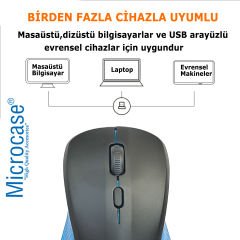 Microcase 2.4Ghz  800/1200/1600  DPI  Ayarlı Wireless  Kablosuz  Mouse -AL4622 YK-232