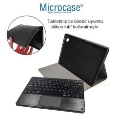 Microcase Samsung S10 Lite 10.9 inch Tablet için Bluetooth Touchpad Klavye + Standlı Kılıf - BKK5