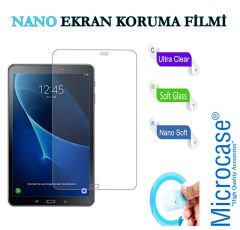 Microcase Samsung Galaxy Tab A6 10.1 SM-T580 T580 T585 T587 Alfa Book Case PU Deri Kılıf - Siyah + Nano Esnek Ekran Koruma Filmi