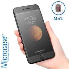 Microcase Xiaomi Redmi 9A Tam Kaplayan Çerçeveli Tempered Ekran Koruyucu - Mat Siyah