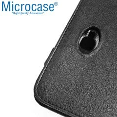 Microcase Samsung Galaxy Tab A6 10.1 SM-T580 T580 T585 T587 Alfa Book Case PU Deri Kılıf - Siyah + Ekran Koruma Filmi