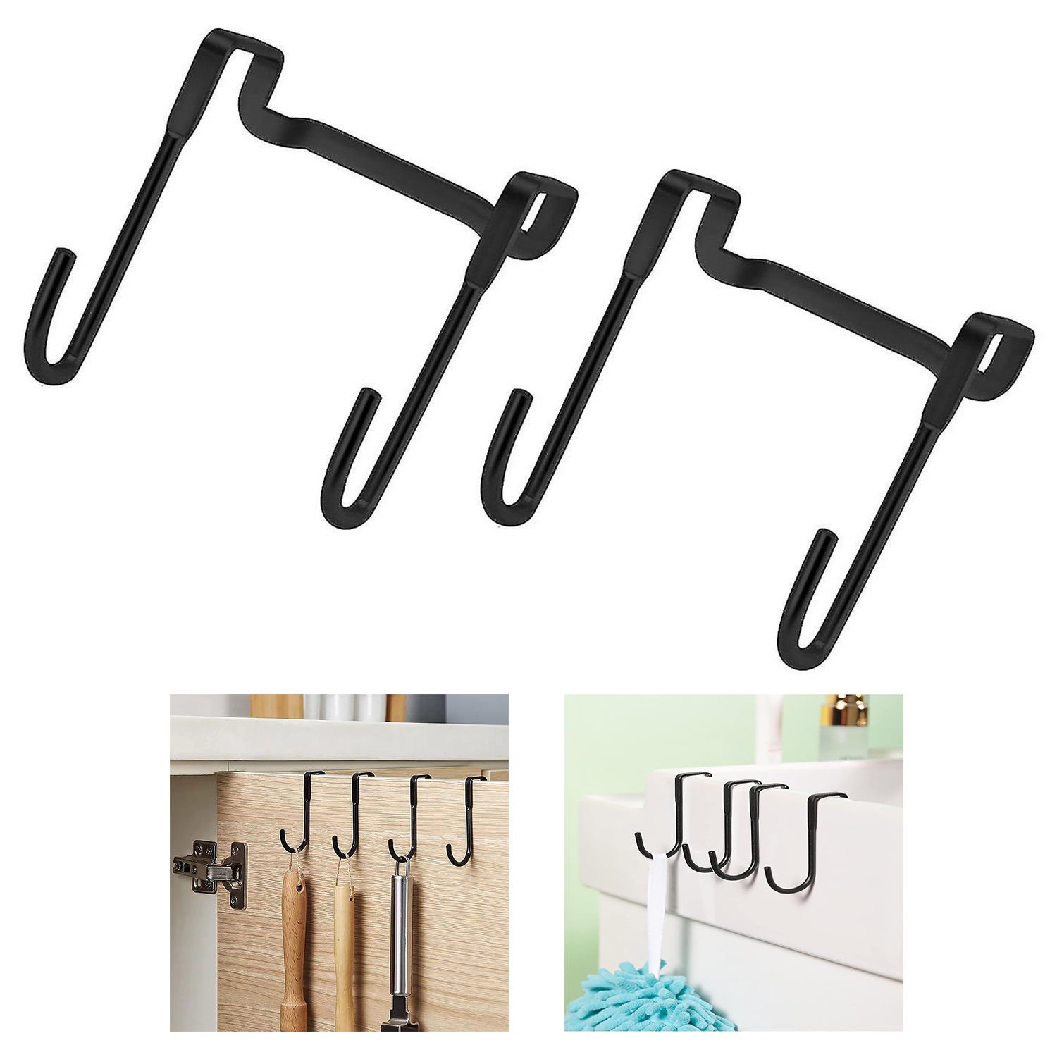 Microcase Paslanmaz Çelik Metal Banyo Duşakabin Mutfak vb Alanlar için Askılık M Model - AL4838 2 Adet