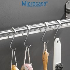 Microcase Paslanmaz Çelik Metal Banyo Duşakabin Mutfak vb Alanlar için Askılık M Model - AL4838 2 Adet