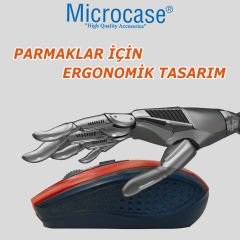 Microcase 2.4Ghz  800/1200/1600  DPI  Ayarlı Wireless  Kablosuz  Mouse -AL4625 YK-236 Kırmızı