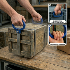 Microcase Ergonomik Çok Amaçlı Taşıma ve Destek Tutacağı – Kaydırmaz Güçlü Kavrama Aparatı – Spor, Alışveriş ve Endüstriyel Kullanıma Uygun 1 Adet - AL5876
