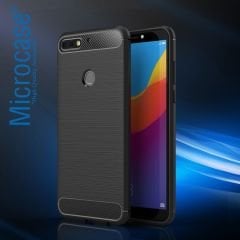 Huawei Y7 Pro 2018 Brushed Silikon Kılıf + CAM