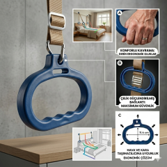 Microcase Ergonomik Çok Amaçlı Taşıma ve Destek Tutacağı – Kaydırmaz Güçlü Kavrama Aparatı – Spor, Alışveriş ve Endüstriyel Kullanıma Uygun 2 Adet - AL5876