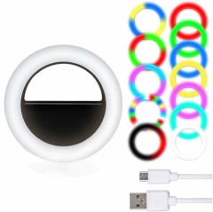Microcase RGB Selfie LED Mandallı Üniversal Ring Halka Flash Işık Light AL2609