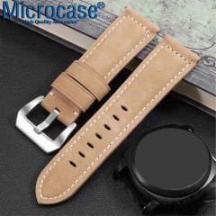 Microcase Universal 22 mm Akıllı Saatler için Tokalı Deri Kordon Kayış - KY86