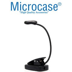 Microcase USB Şarjlı Ly-15 Bükülebilir Oynar Başlıklı Mandallı Kitap Okuma Işığı Çalışma Lambası-AL3934