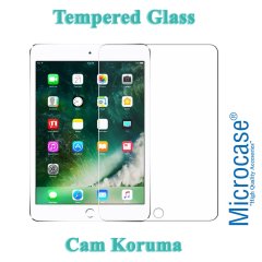 Microcase iPad 9.7 2017 Delüx Serisi Universal Standlı Deri Kılıf - Lacivert + Tempered Glass Cam Koruma