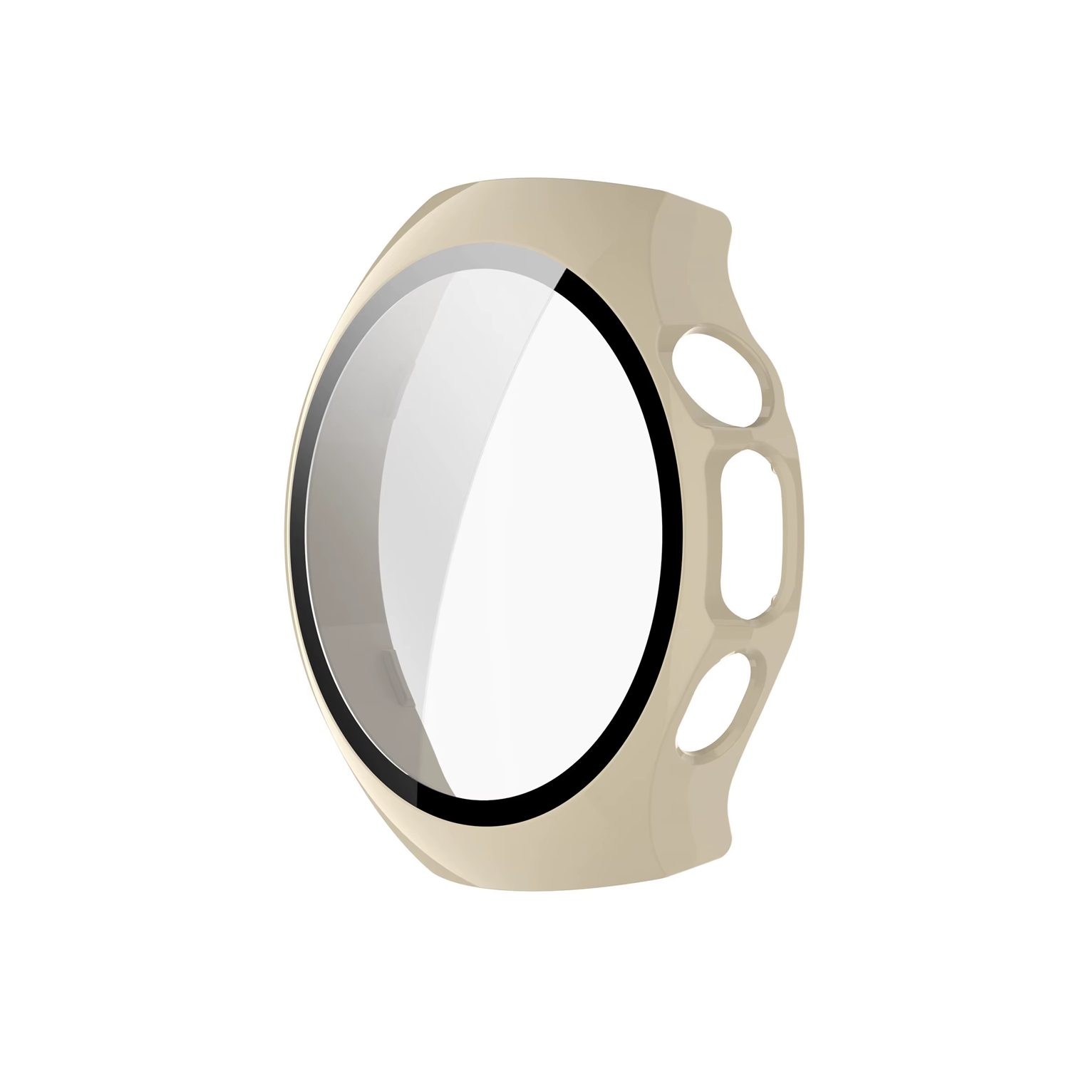 Microcase Huawei Watch 5 42mm için Ekran Korumalı Sert Rubber Kılıf-AL3173