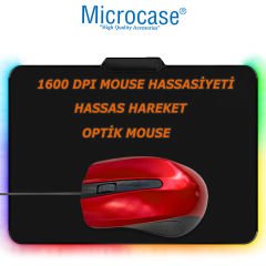 Microcase 1600  DPI  USB Kablolu   Optik   Mouse-AL4621 YK4512