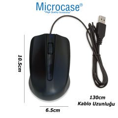 Microcase 1600  DPI  USB Kablolu   Optik   Mouse-AL4621 YK4512