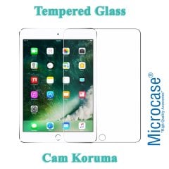 Microcase iPad 9.7 2017 Delüx Serisi Universal Standlı Deri Kılıf - Turkuaz + Tempered Glass Cam Koruma