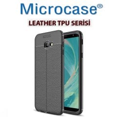 Microcase Samsung Galaxy J4 Plus Leather Tpu Silikon Kılıf + CAM