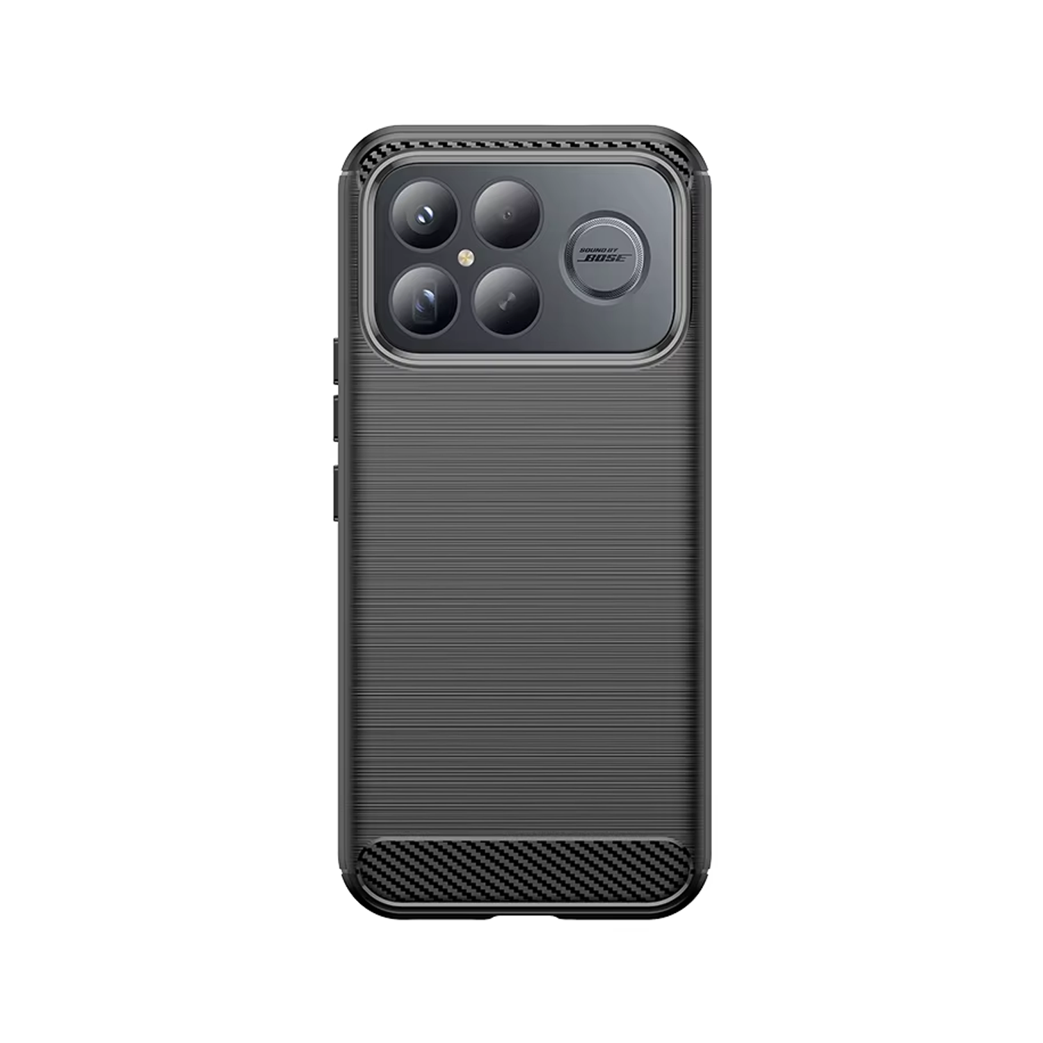 Microcase Xiaomi 17 Pro Max ile Uyumlu Brushed Carbon Fiber Silikon Kılıf - Siyah AL3332