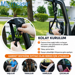 Microcase Çok Amaçlı Uzunluk Ayarlanabilir Otobüs Oto Araç Yaşlı Çocuk VB için El Tutacağı Destek 1 Adet AL5608