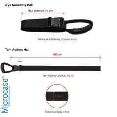 Microcase Çok Amaçlı Uzunluk Ayarlanabilir Otobüs Oto Araç Yaşlı Çocuk VB için El Tutacağı Destek 1 Adet AL5608