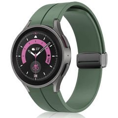 Microcase Samsung Galaxy Watch 5 Pro için Silikon Kordon Kayış-KY76 Mavi