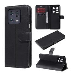 Microcase Xiaomi Mi 13 Pro Global Darbeye Dayanıklı Cüzdanlı ve Standlı Kapaklı Deri Kılıf Siyah AL4232