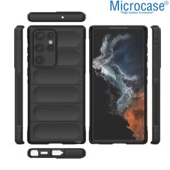 Microcase Samsung Galaxy S22 Ultra Miami Serisi Darbeye Dayanıklı Silikon Kılıf - Lacivert