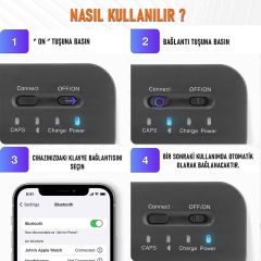 Microcase iPad 10.2 2019 iPad 7 / iPad Pro 10.5 inch Tablet ile uyumlu Bluetooth Türkçe Klavyeli Standlı Kılıf Pembe AL4824 ITHL