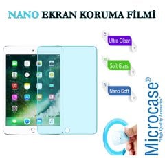 Microcase iPad 9.7 2017 Delüx Serisi Universal Standlı Deri Kılıf - Mor + Nano Esnek Ekran Koruma Filmi