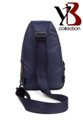 YB Collection Unisex Body Bag Su Geçirmez Kumaş Kulaklık Çıkışlı Çapraz Omuz Göğüs Çantası Lacivert AL3872