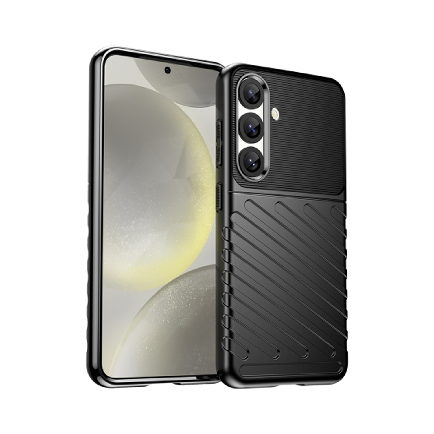 Microcase Samsung Galaxy S25 Plus ile Uyumlu Thunder Serisi Darbeye Dayanıklı Silikon Kılıf -AL3421