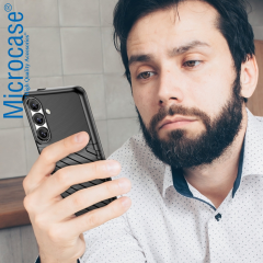 Microcase Samsung Galaxy S25 Plus ile Uyumlu Thunder Serisi Darbeye Dayanıklı Silikon Kılıf -AL3421
