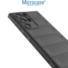 Microcase Samsung Galaxy S22 Ultra Miami Serisi Darbeye Dayanıklı Silikon Kılıf - Açık Gri