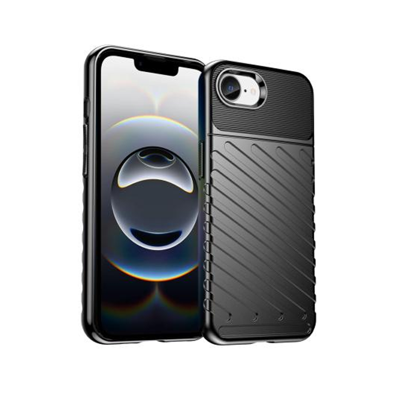 Microcase Iphone 16E ile Uyumlu Thunder Serisi Darbeye Dayanıklı Silikon Kılıf -AL3421