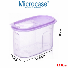 Microcase 2li Dikey Erzak Bakliyat Saklama Kabı Kapaklı Mor 1,2 L - AL3180